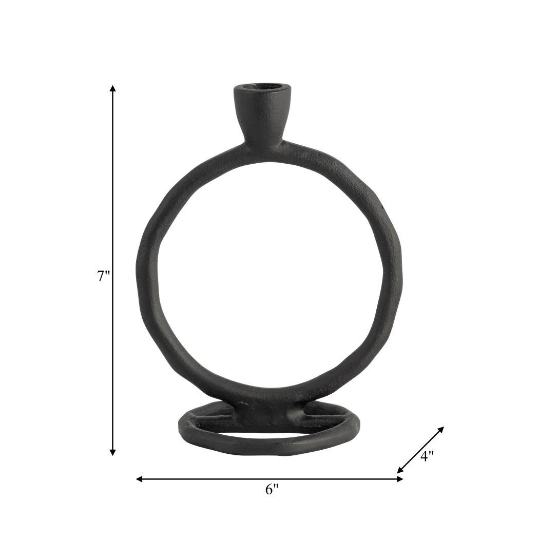 Metal Ring Taper Candle Holder