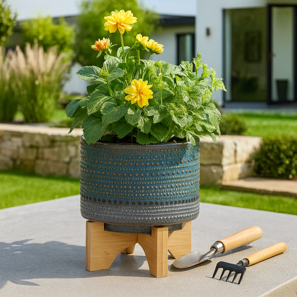 Ceramic Dotted Planter Pot