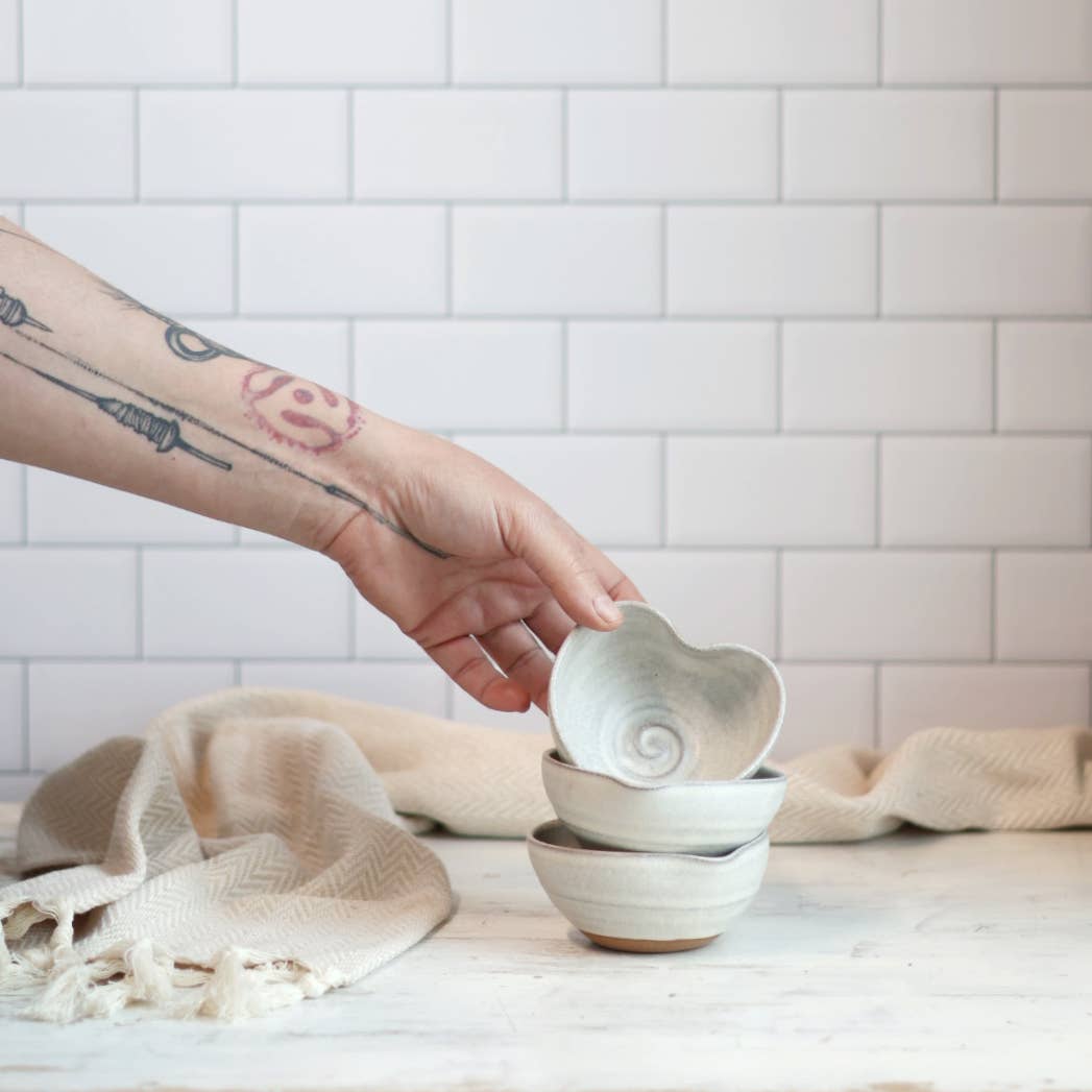 Handmade Pottery Heart Bowl