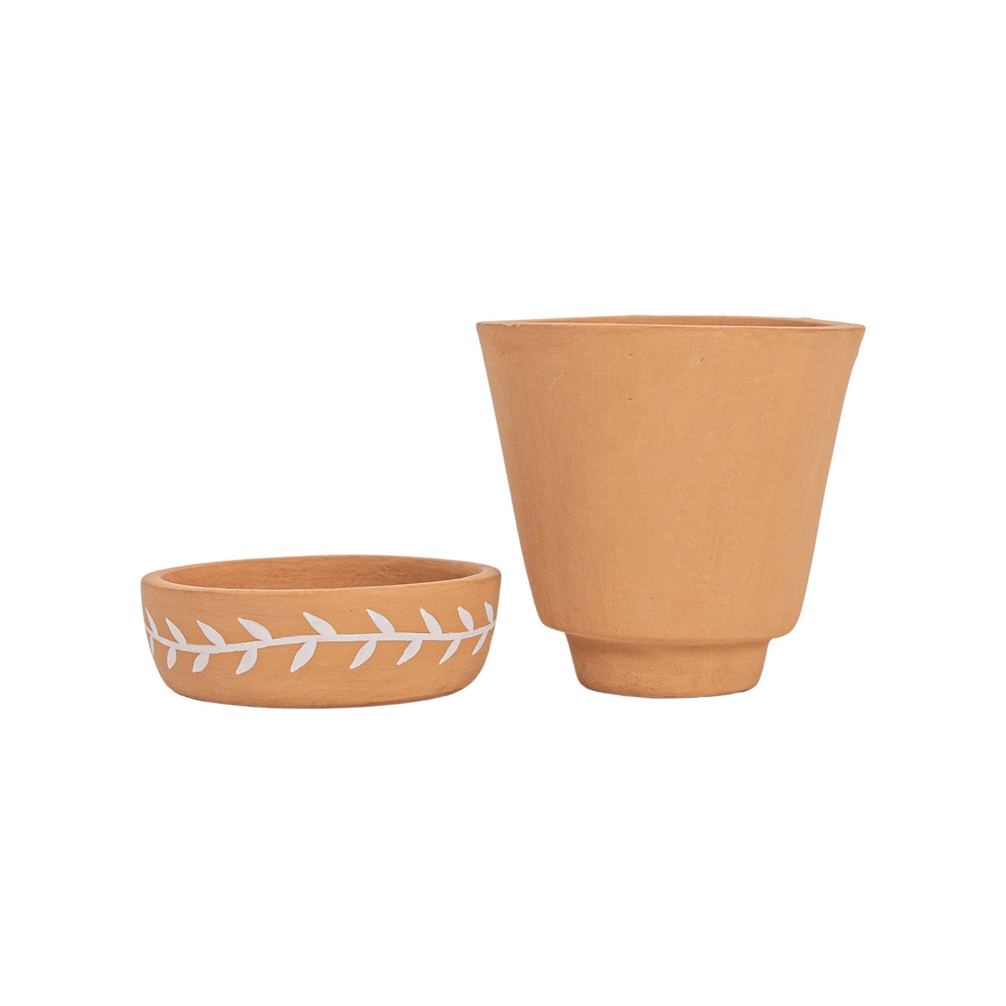 Floret Terracotta Planter w/Saucer