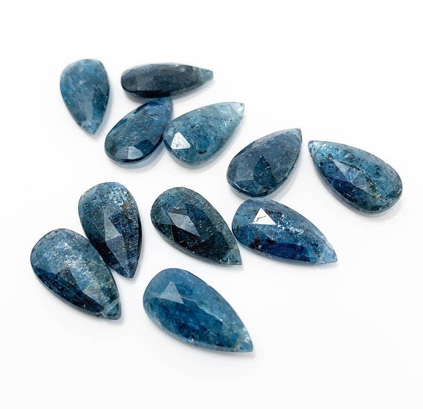 Teal Moss Kyanite Teardrop 16" Necklace