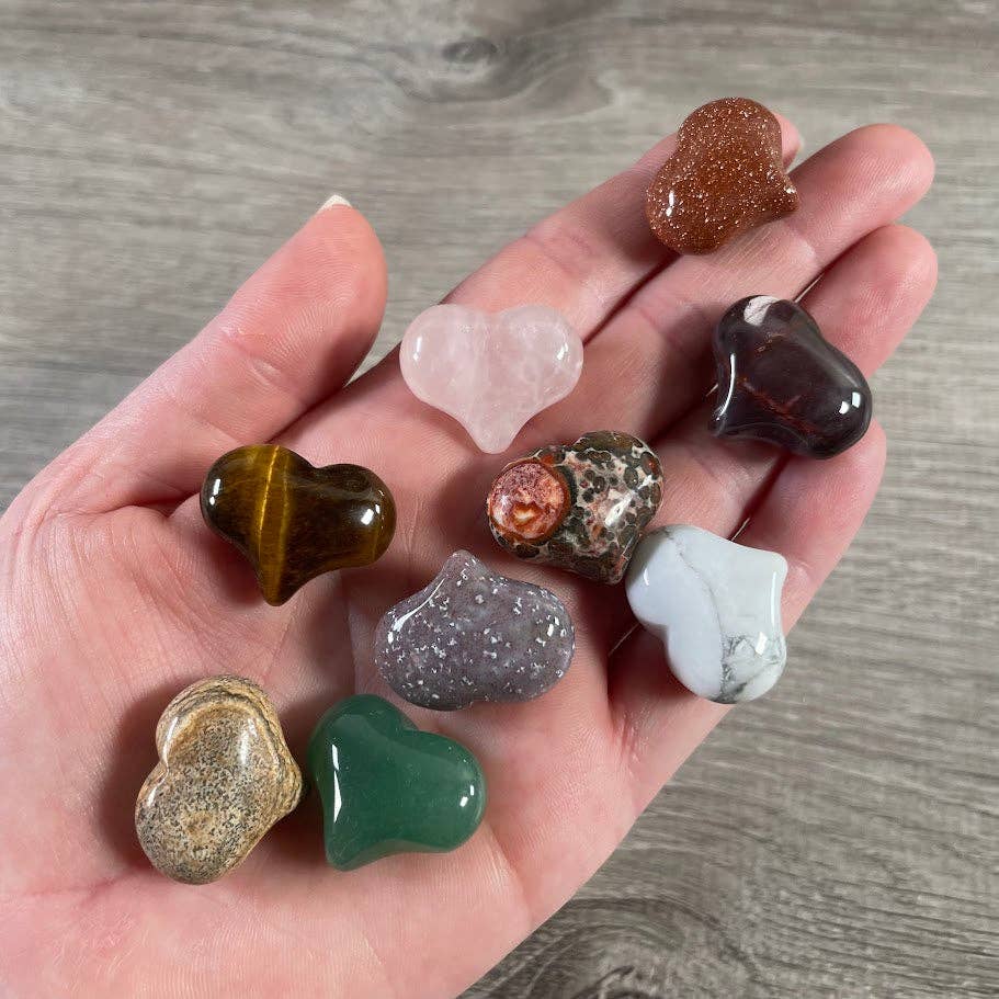 Gemstone Puffy Hearts