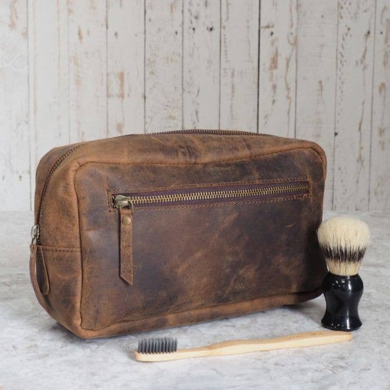 Buffalo Leather Wash Bag