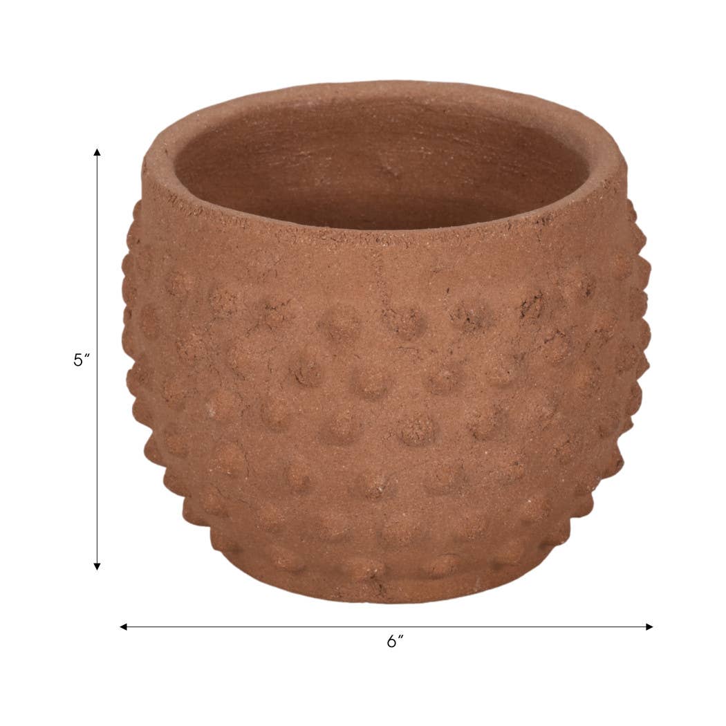 Terracotta Bubble Textured 6" Pot