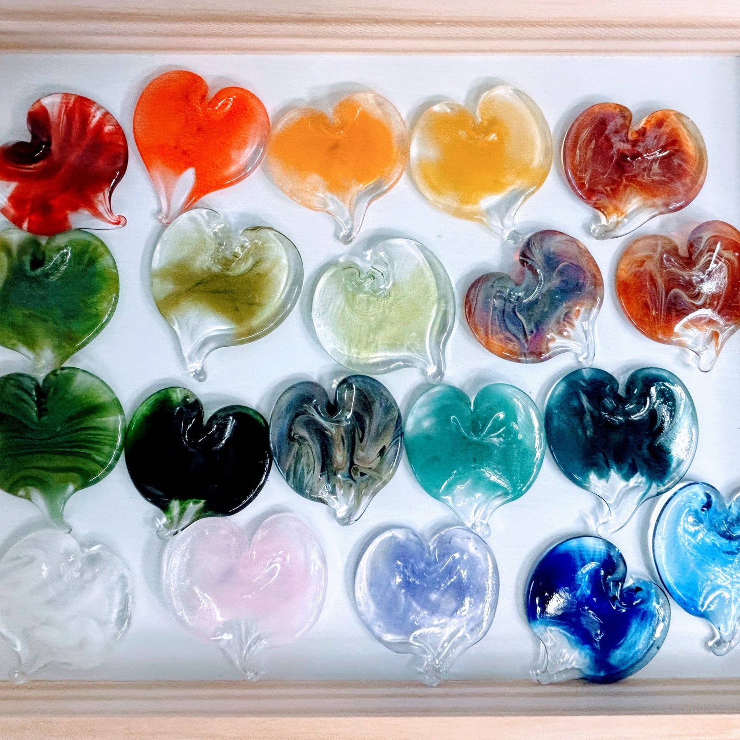 Hand Blown Glass Hearts