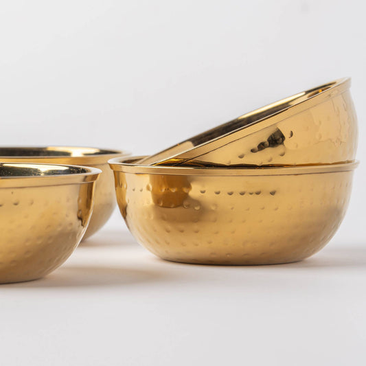 Dal Hammered Stainless Steel Bowl