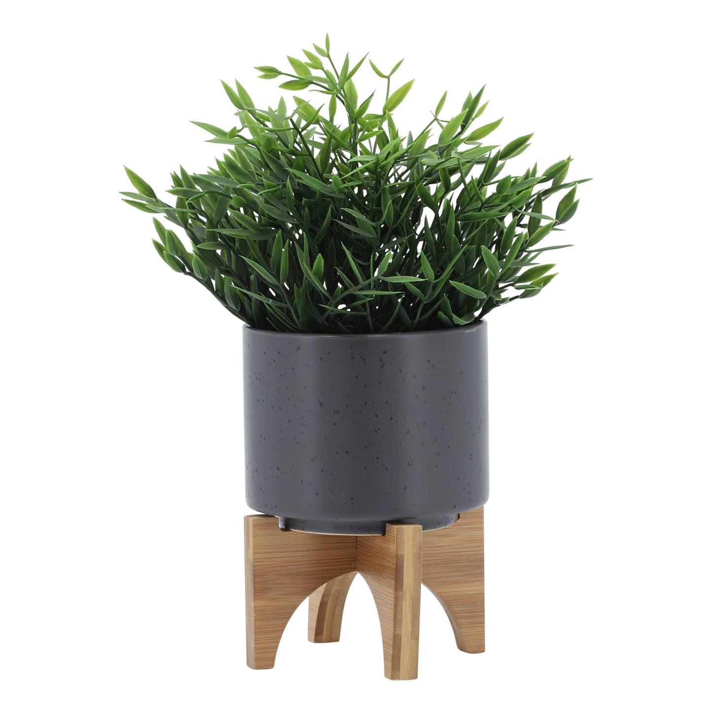 Matte Grey Ceramic Plant Stand
