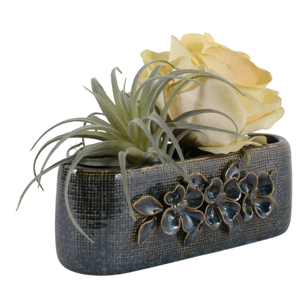 Floral Applique Planter