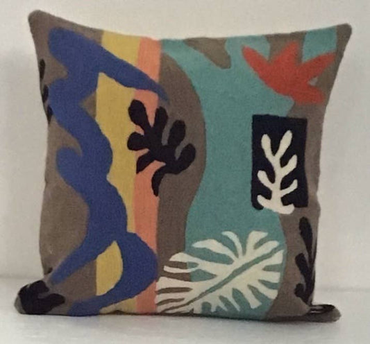 Chainstitch Matisse Leaves Pillow