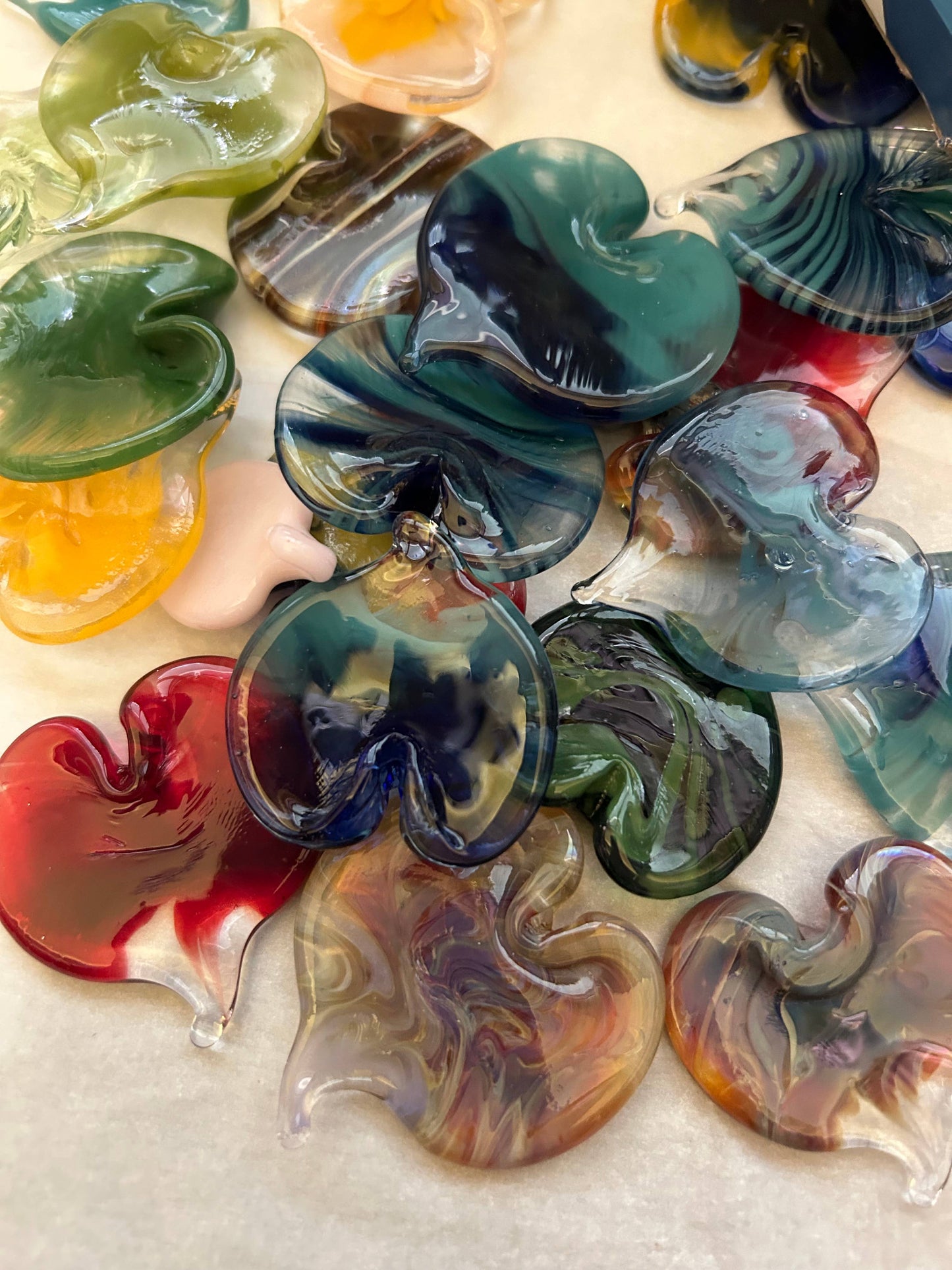 Hand Blown Glass Hearts