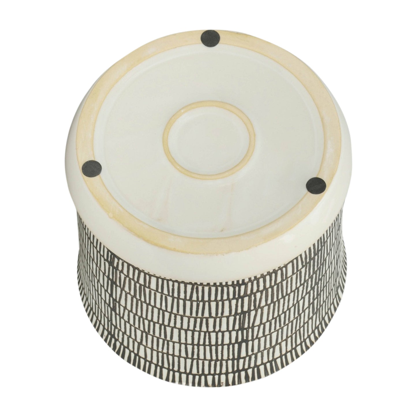 Ceramic Line Pot & Saucer