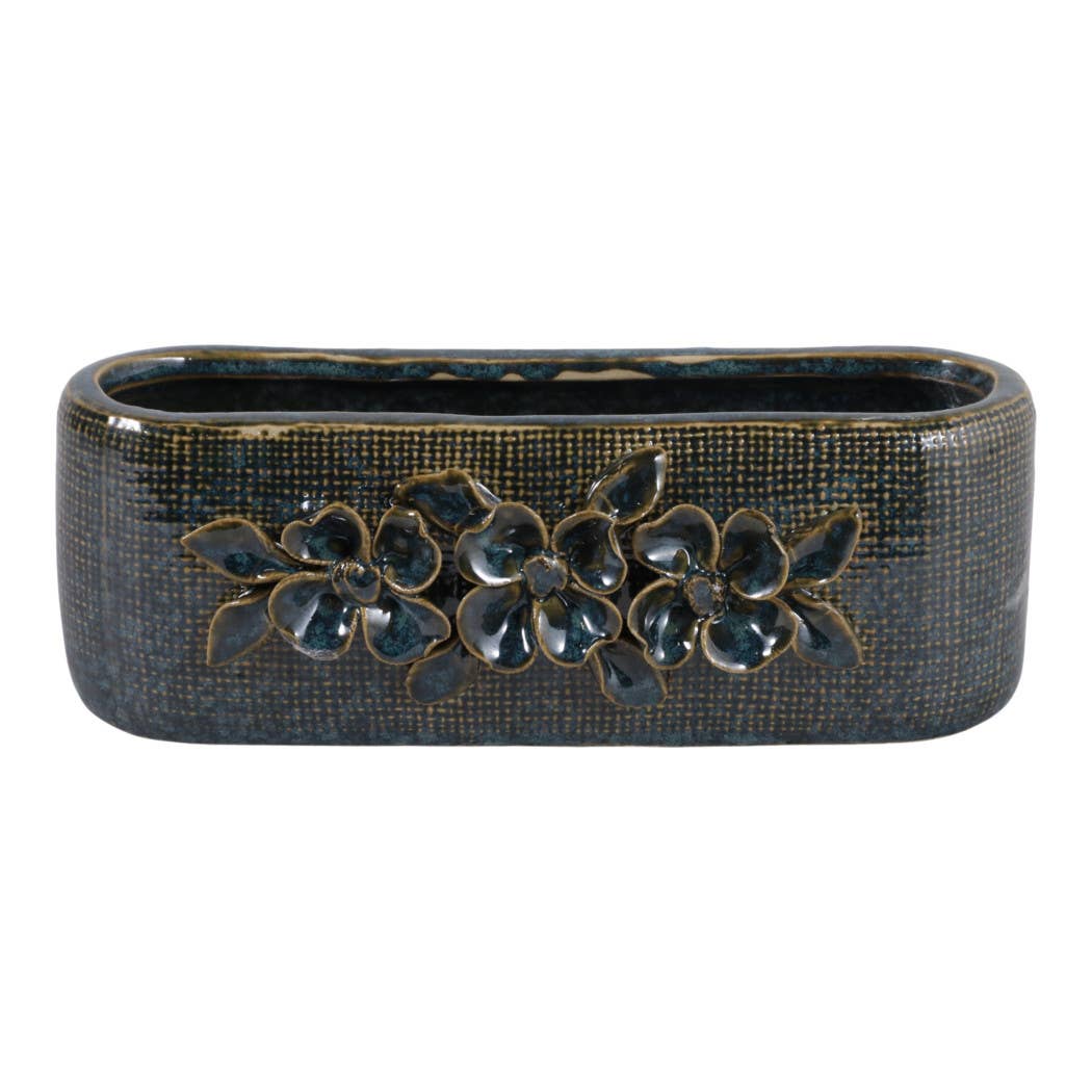 Floral Applique Planter