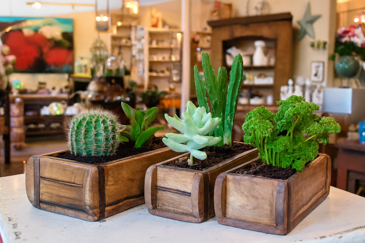 Teak Brick Mold Planter