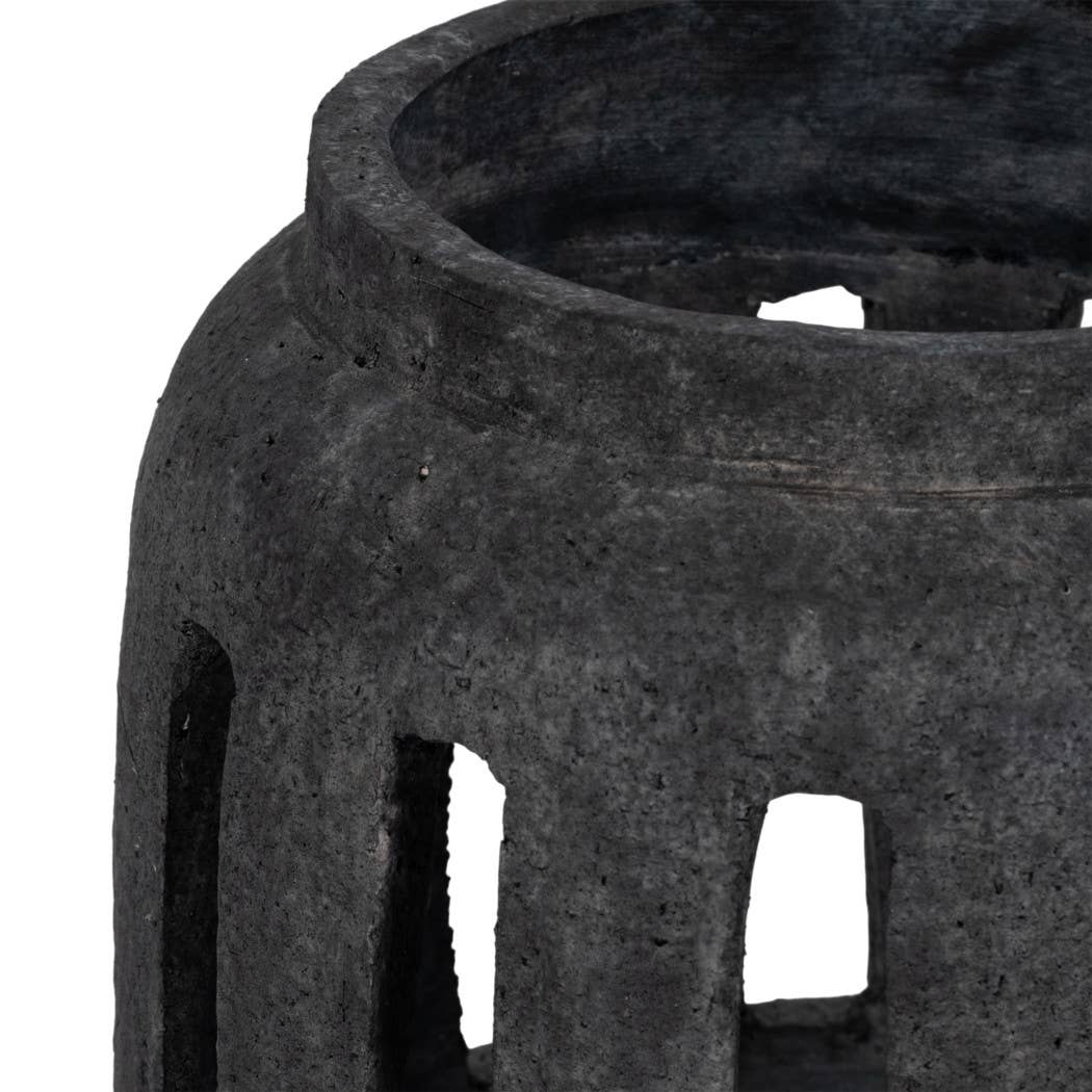 Terracotta Round Hurricane Lantern