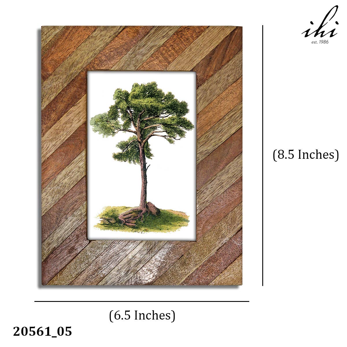 Striped Wood Picture Frame