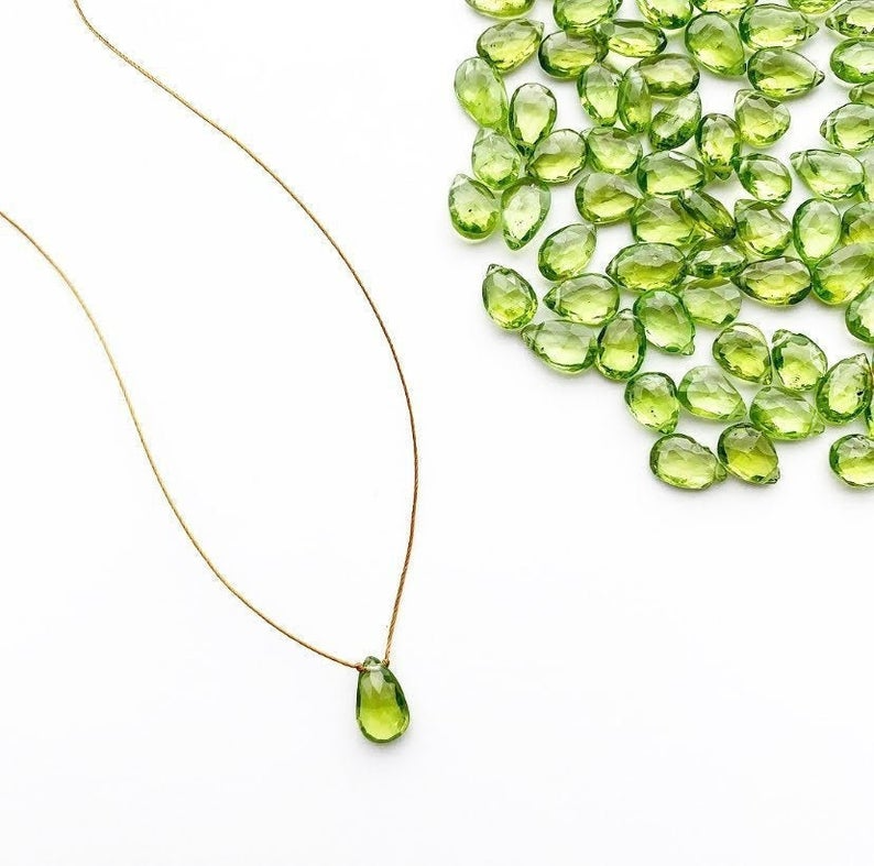 Peridot Teardrop 16" Necklace