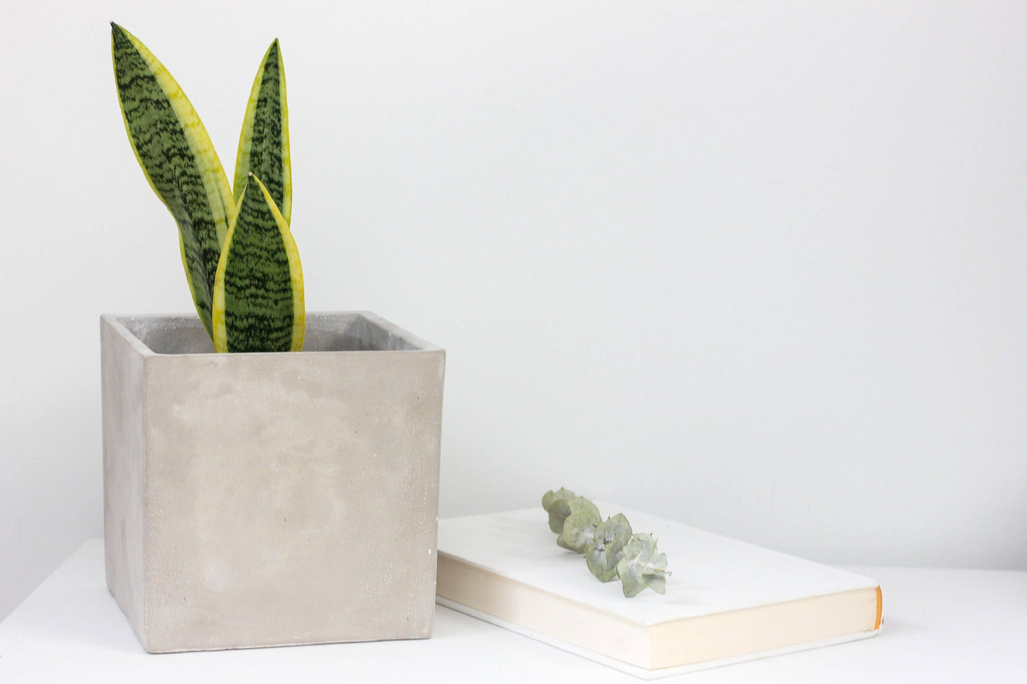 Mini Concrete Cement Square Cube Planter Pot: 3"