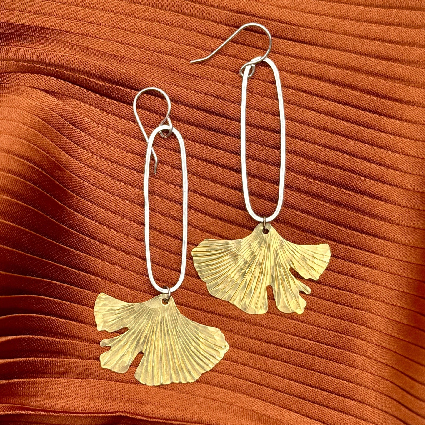 Ginkgo Pendant Earrings