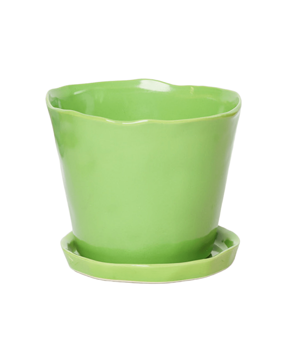 Tika Ceramic Pot & Saucer