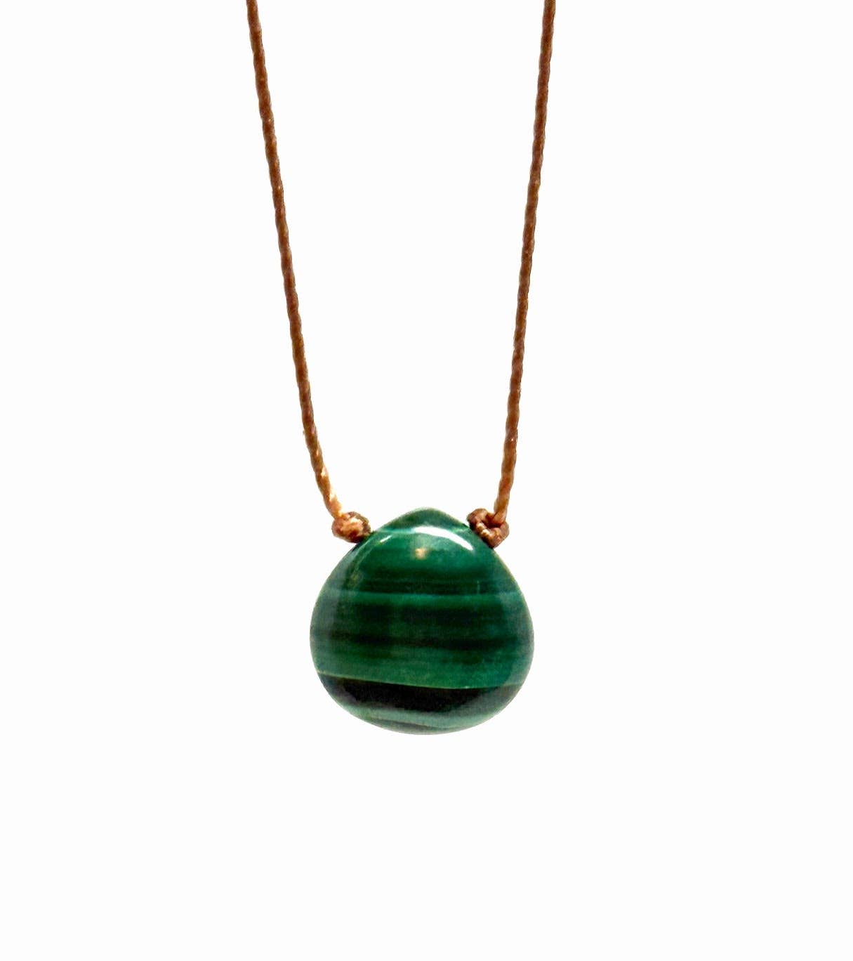 Malachite Teardrop 16" Necklace
