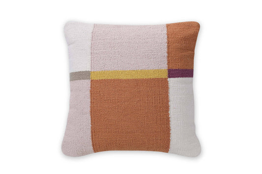 Geometric Color Block Throw Pillow