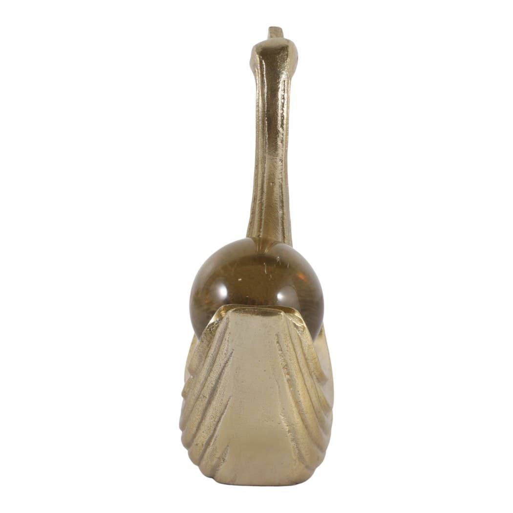 Gold Metal Swan Decor