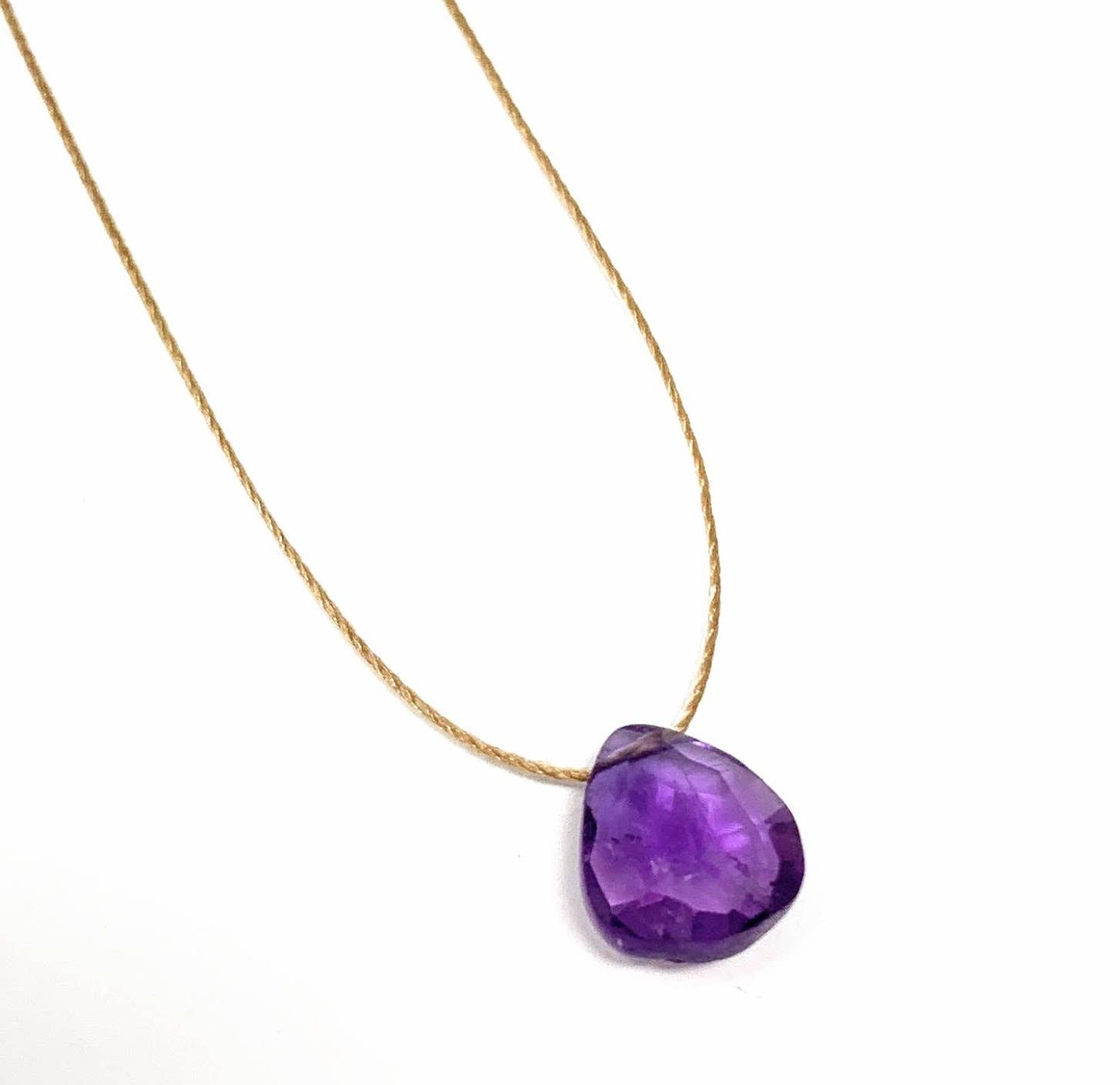 Amethyst Teardrop 16" Necklace