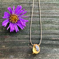 Citrine Teardrop 16" Necklace