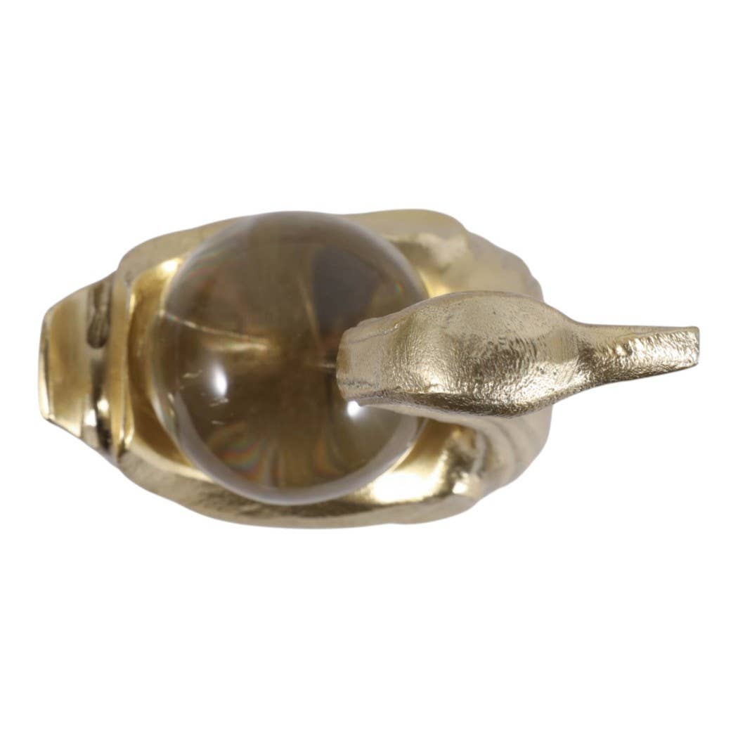 Gold Metal Swan Decor