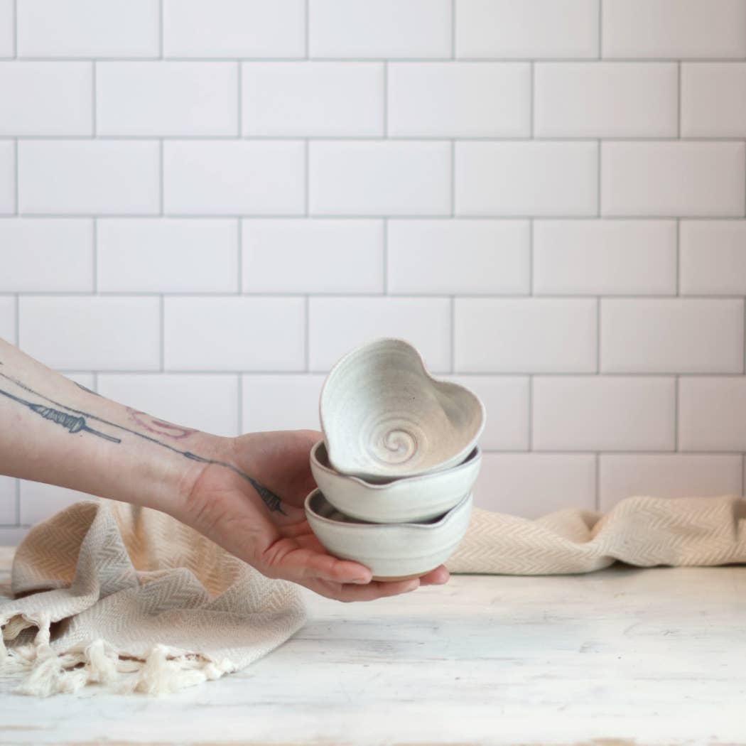 Handmade Pottery Heart Bowl