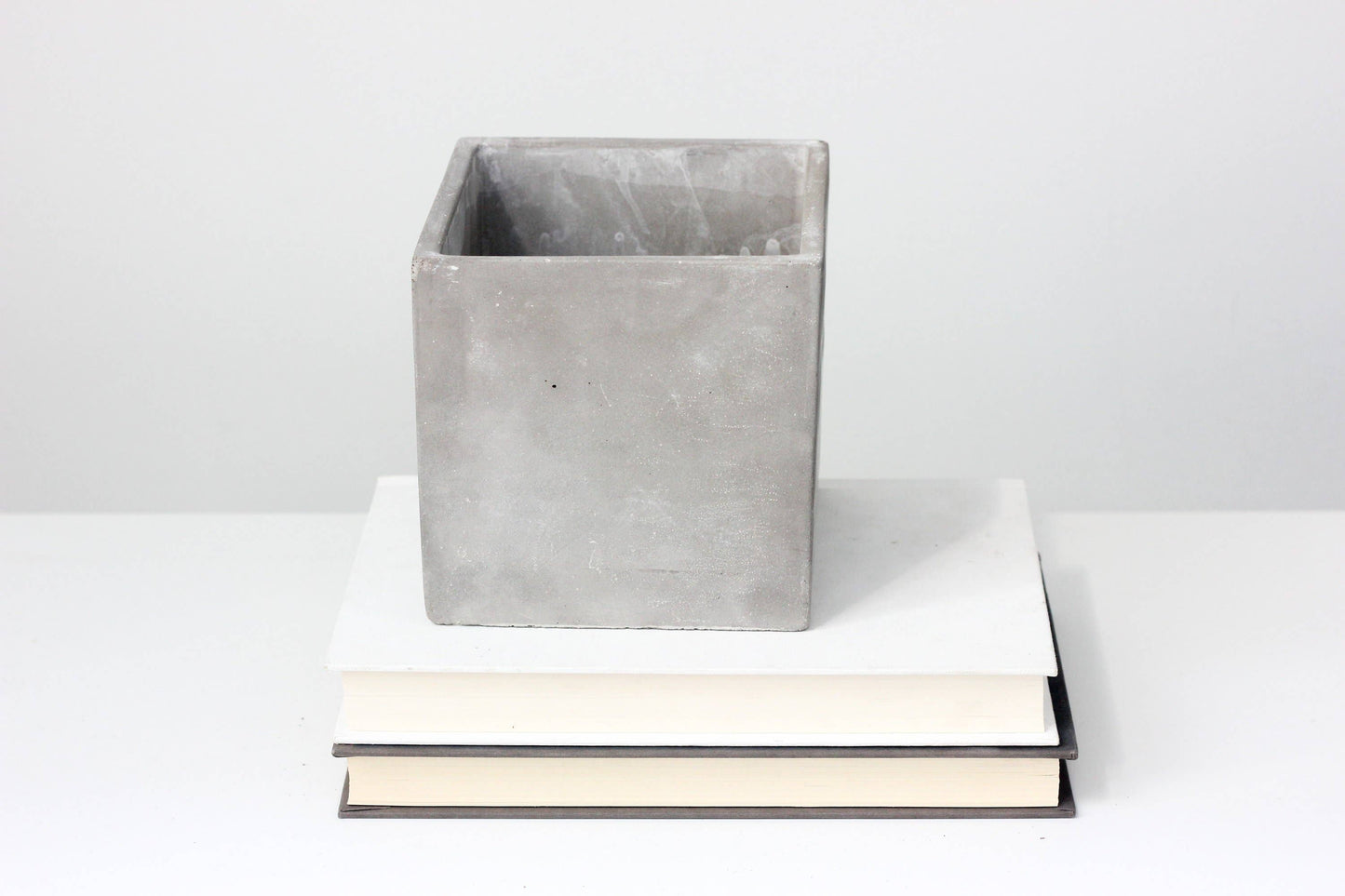 Mini Concrete Cement Square Cube Planter Pot: 3"