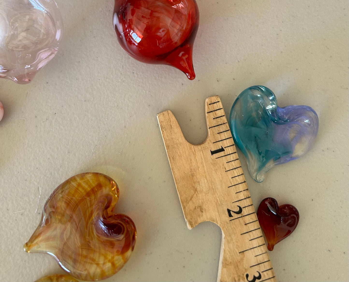 Hand Blown Glass Hearts