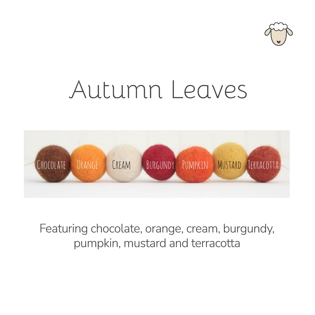 Autumn Felt Ball Garland