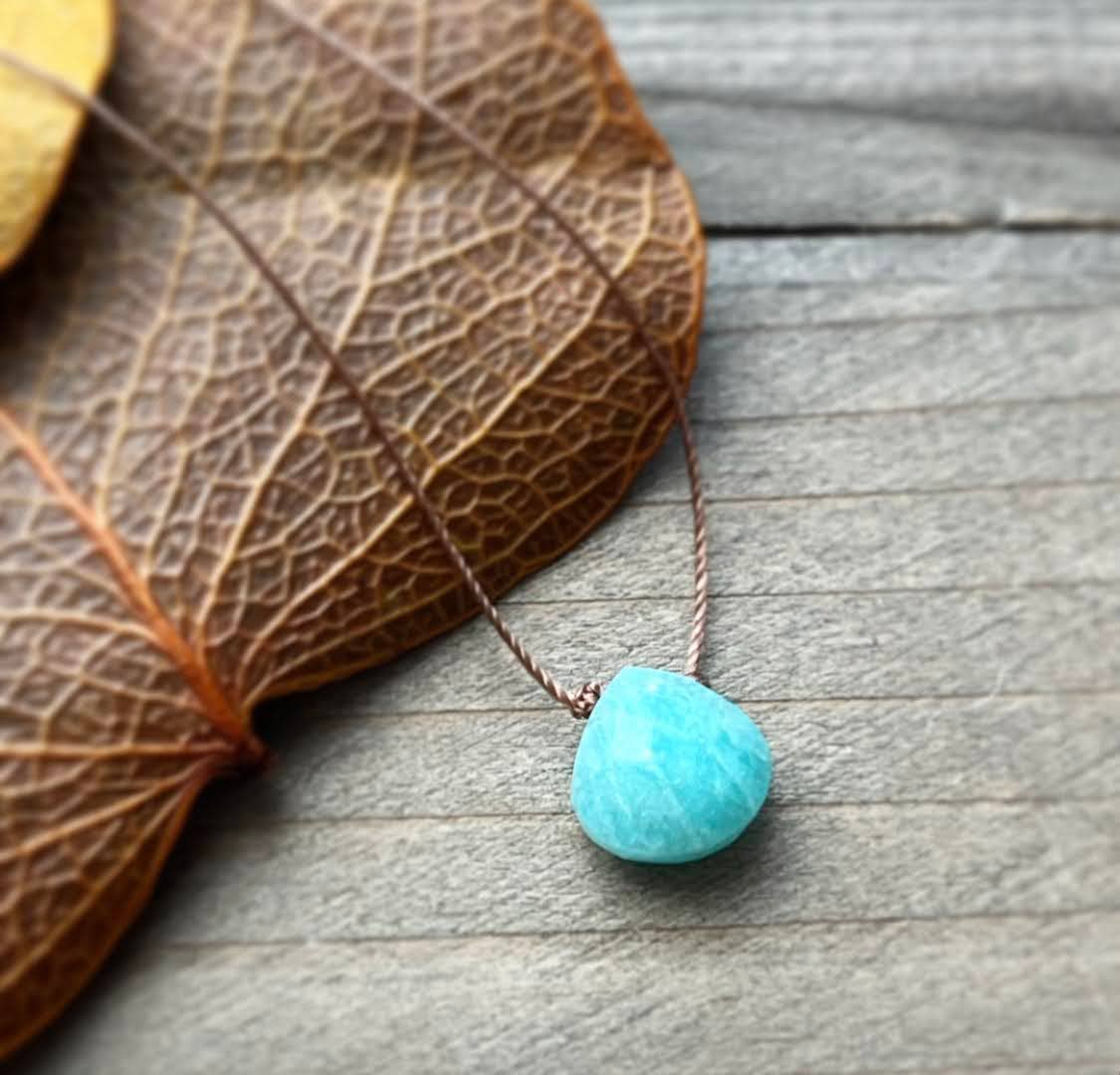 Amazonite Teardrop 16" Necklace