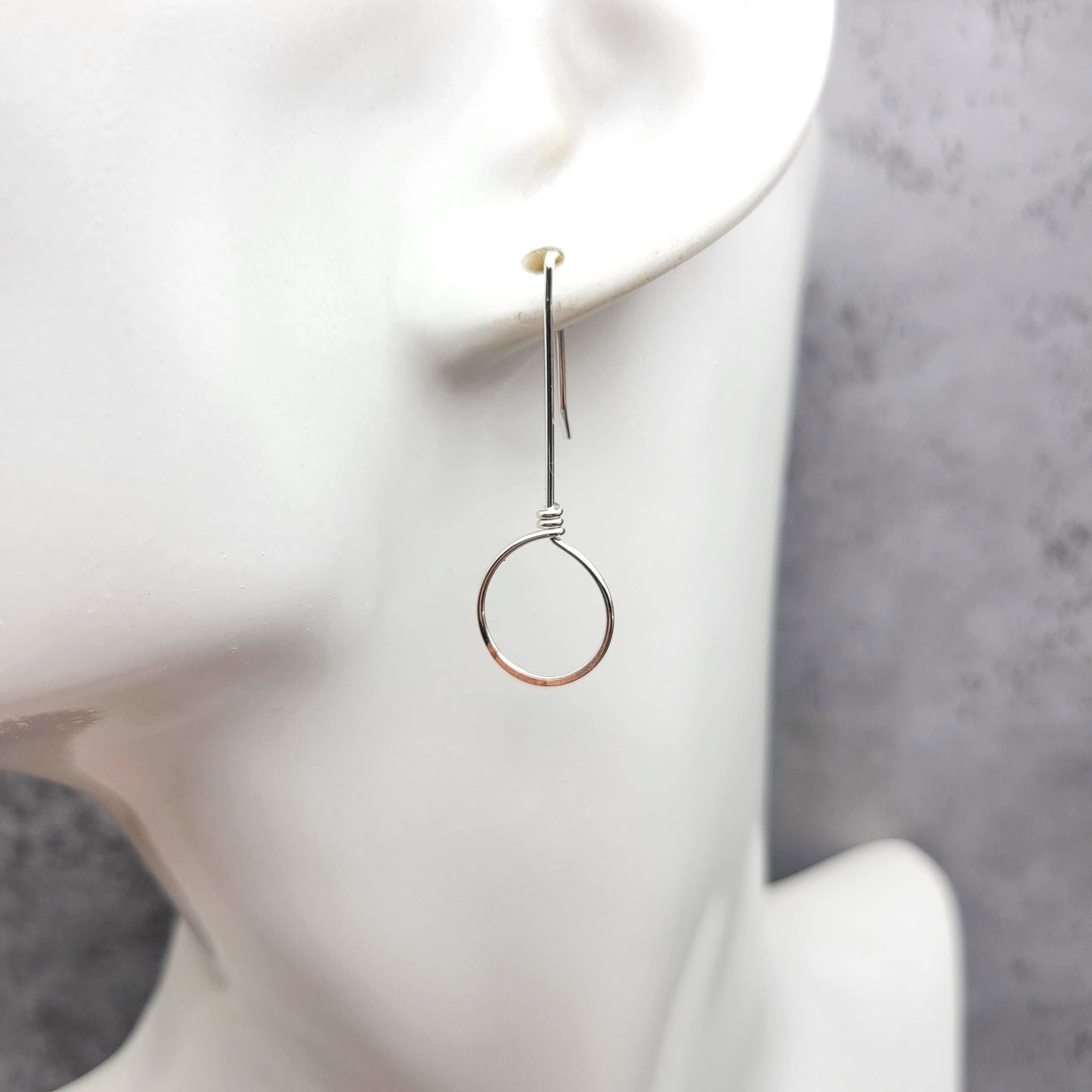 Sterling Silver Threader Hoop Earrings