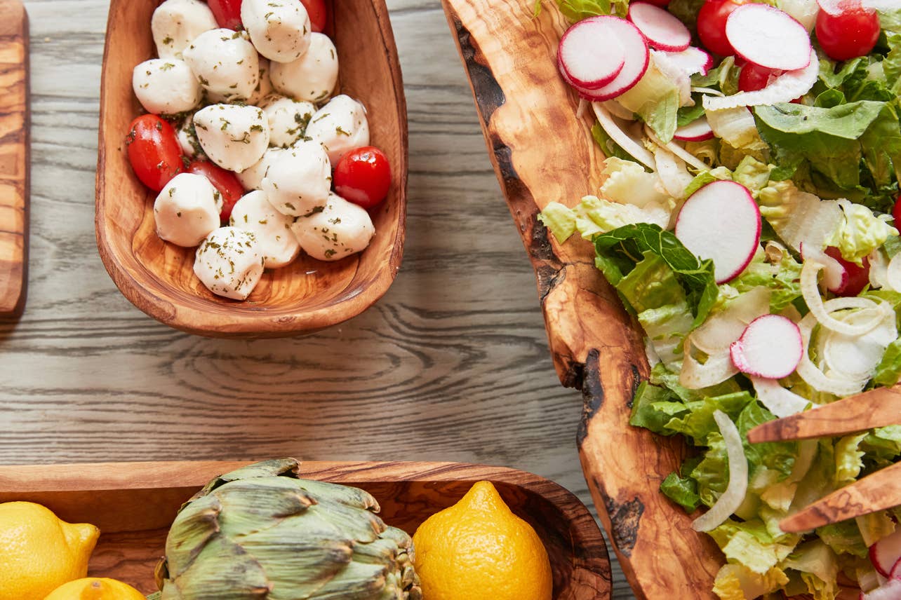 Italian Olivewood Salad Bowl