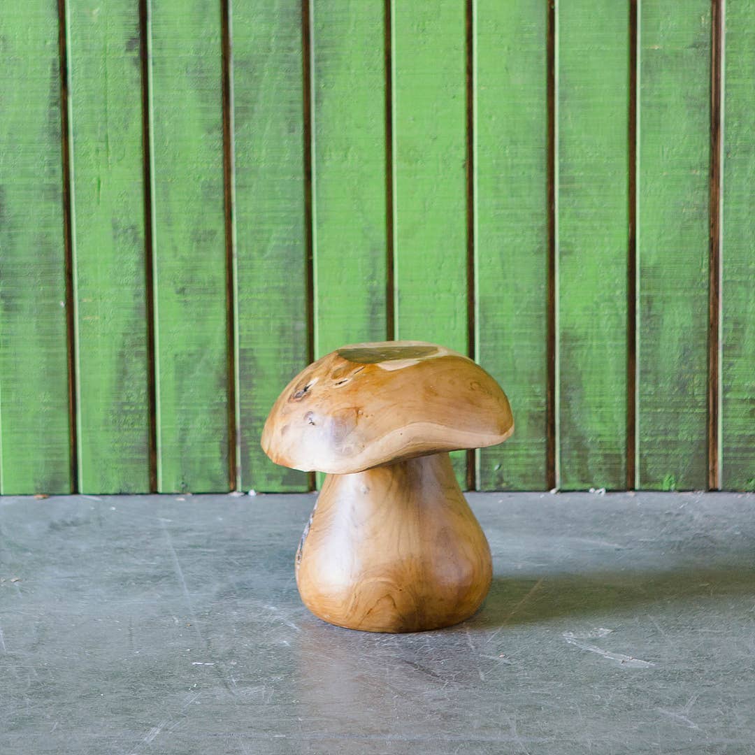Teak Mushroom Stool Small/13"