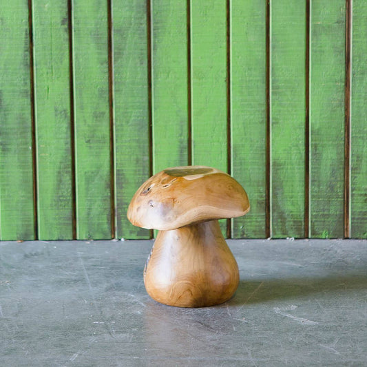 Teak Mushroom Stool Small/13"