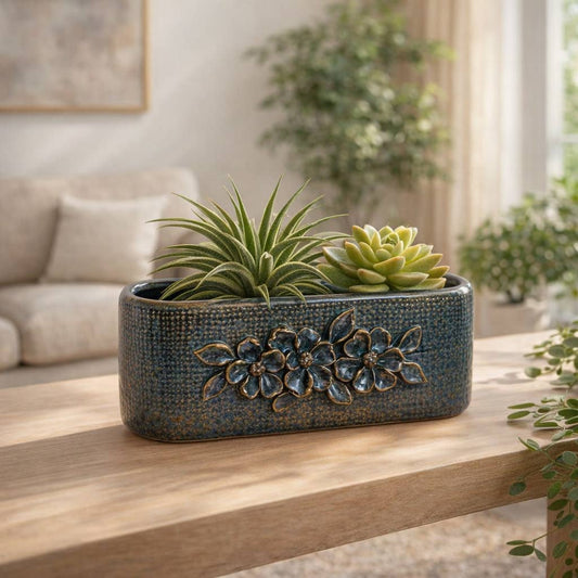 Floral Applique Planter