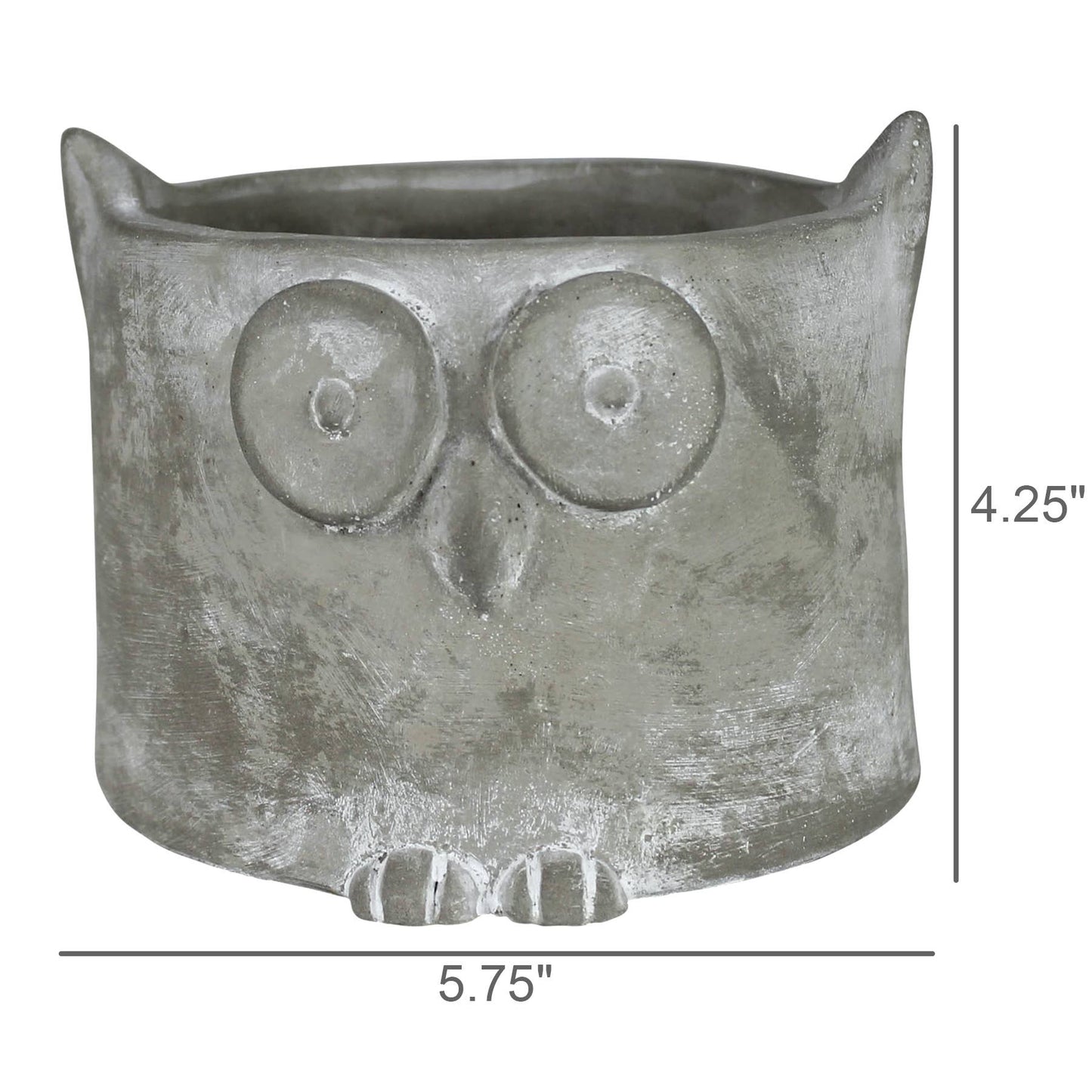 Wise Owl Cement Cachepot