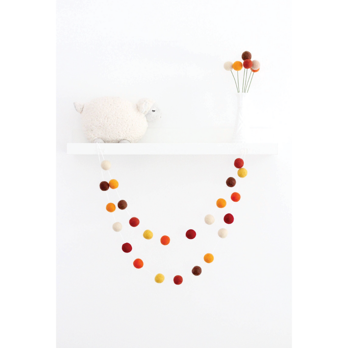 Autumn Felt Ball Garland