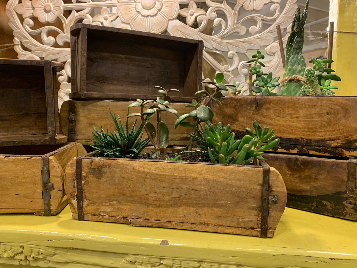 Teak Brick Mold Planter