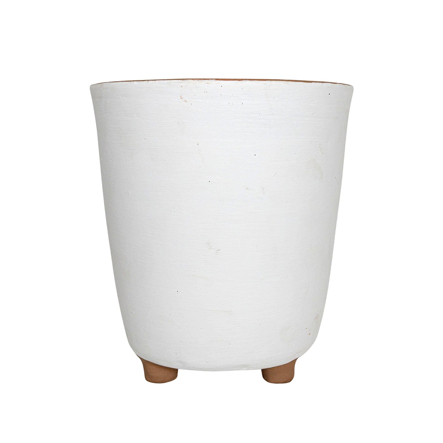 White Terracotta Footed Pot