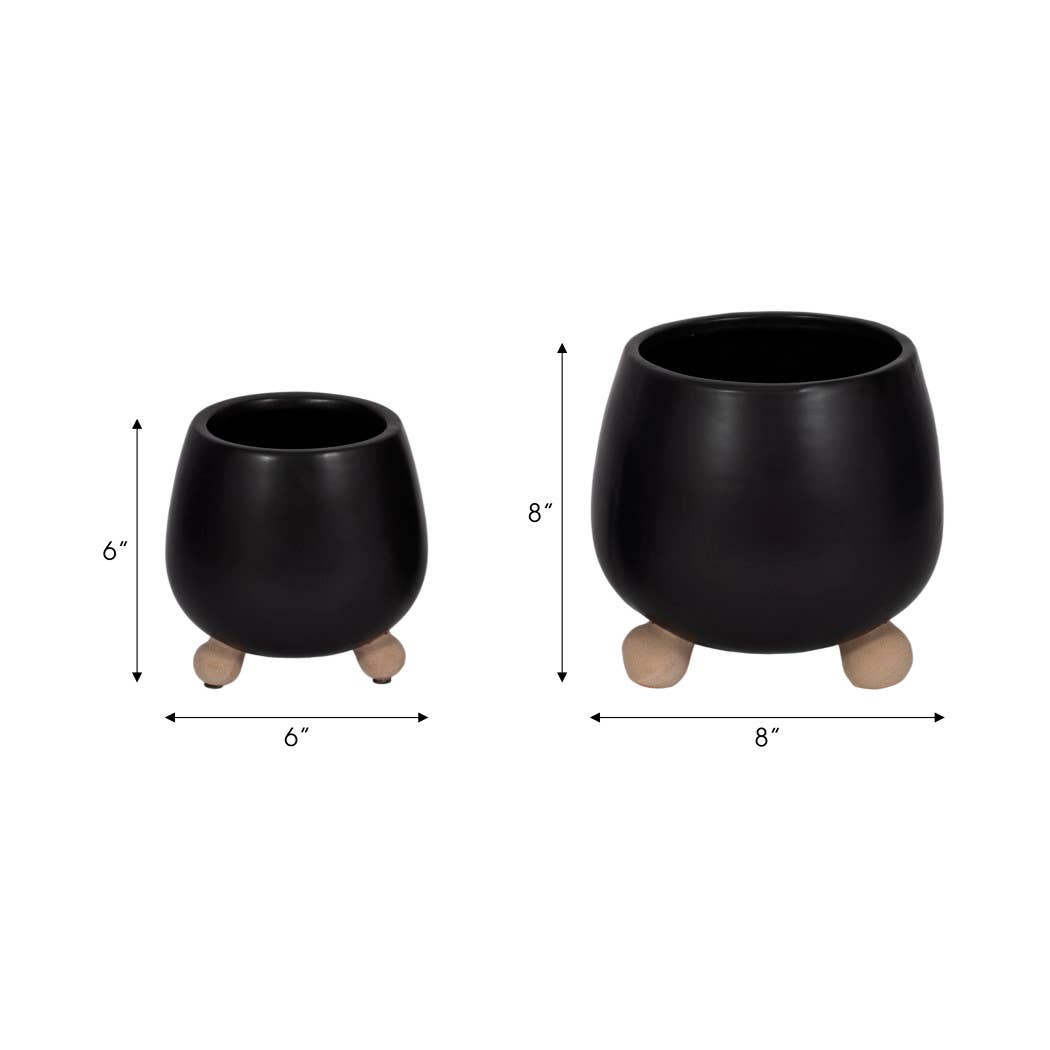 Ceramic Knobby Footed Pot