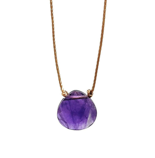 Amethyst Teardrop 16" Necklace