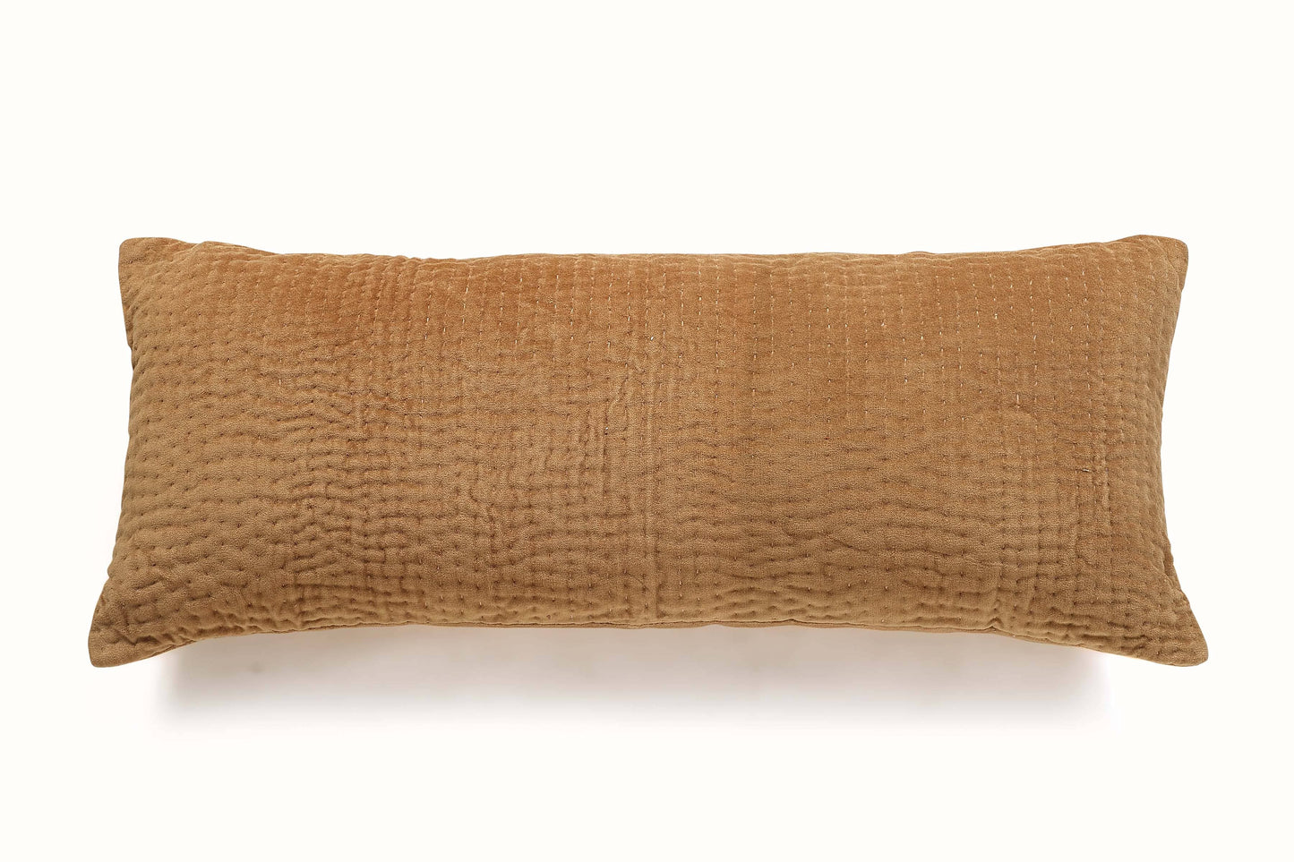 Velvet Kantha Lumbar Pillow