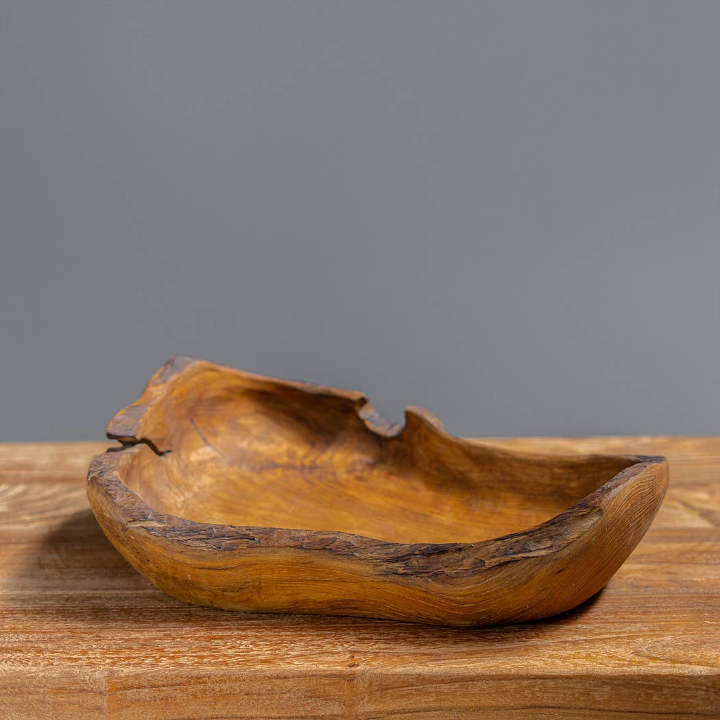 Teak Root Bowl 10-12"
