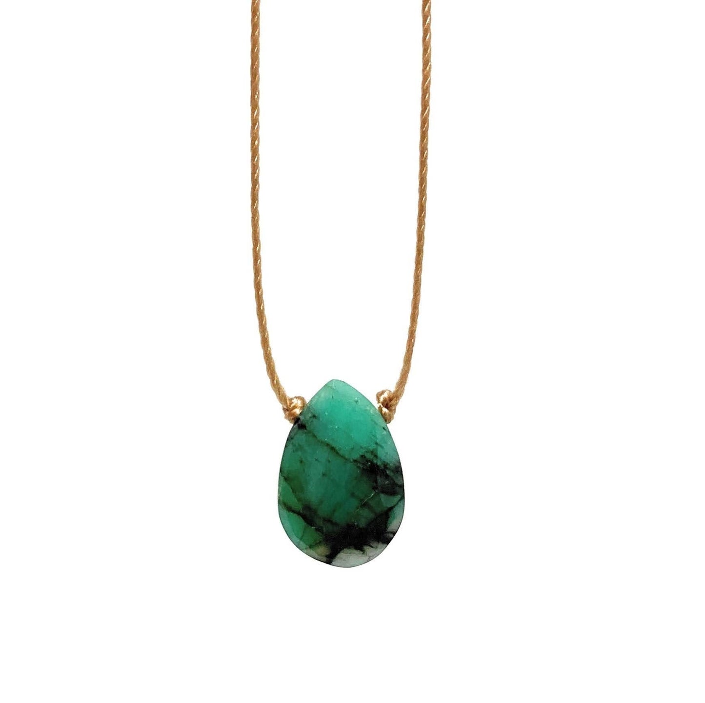 Emerald Teardrop 16" Necklace