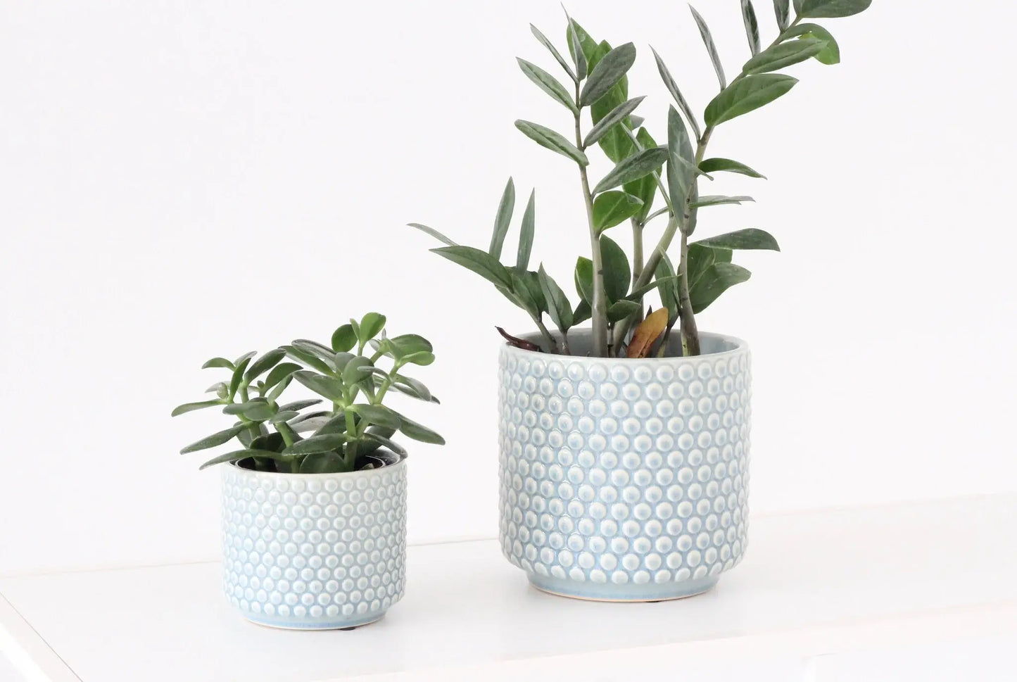 Danish Blue Bubble Textured Pot