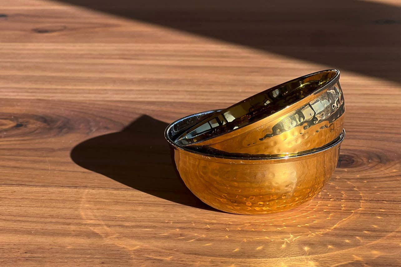 Dal Hammered Stainless Steel Bowl